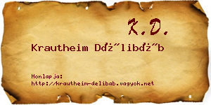 Krautheim Délibáb névjegykártya